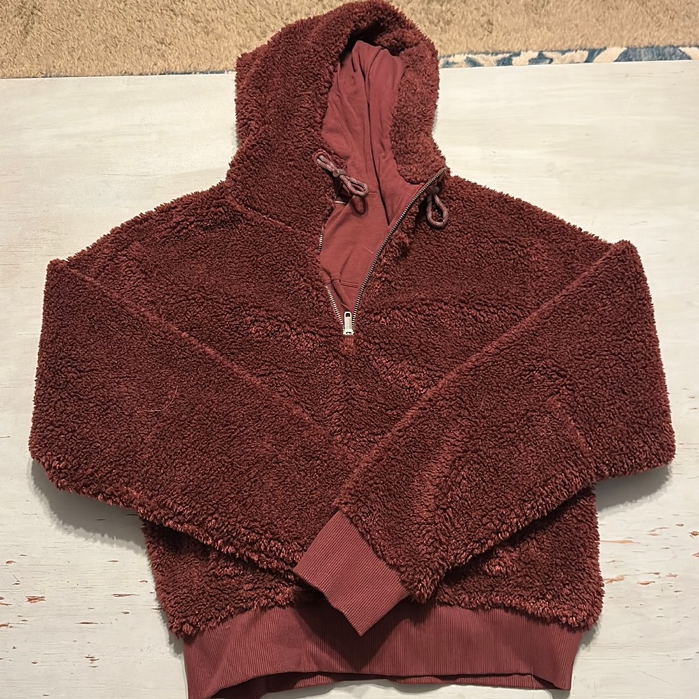 COPY - Lululemon Oh So Sherpa Half Zip red merlot